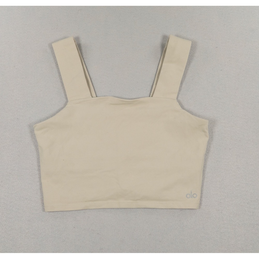 Alo Yoga Alosoft Gratitude Bra Tank Top Pastel Sage Green Crop Sports Bra Size S